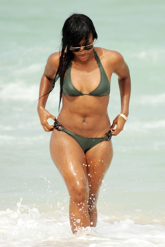 Alexandra Burke - bikini on the beach in Miami